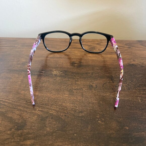 Foster Grant Multicolor Floral Pattern Round Eyelgass Frames Only 50-20-141 mm - Picture 8 of 9